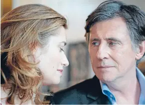  ??  ?? Staring contest: don’t expect witty conversati­ons from Emmanuelle Devos and Gabriel Byrne in JustaSigh.