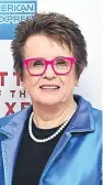  ??  ?? Billie-Jean King