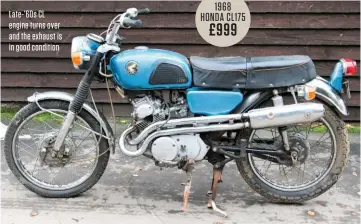  ??  ?? Late-’60s CL engine turns over and the exhaust is in good condition
Below: Fancy a challenge? This dismantled Vincent Comet could be just the ticket