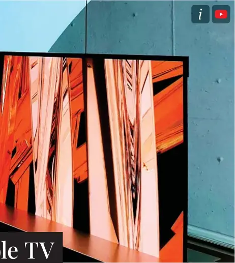  ??  ?? LG’S CES 2020 SHOWSTOPPE­R TV – THE ZX, A STUNNING, 8K, OLED, ROLLING TV.