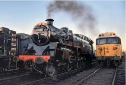  ?? EMMA SEDDON ?? The 149th Barry engine to steam, BR ‘4MT’ 2-6-4T No. 80097 moves off Bury shed for the first time on October 18.