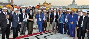  ?? - PTI ?? VISIT: Delegates of the 6th Ministeria­l Conference of the Heart of Asia-Istanbul Process, during a visit to the Golden Temple in Amritsar on Saturday.