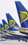  ??  ?? Money bags: Ryanair is changing its policy on cabin baggage