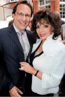  ??  ?? Above, left: The role of Alexis Carrington Colby in Dynasty made Joan an internatio­nal star. Above, right: Joan found her Mr Right in Percy Gibson.