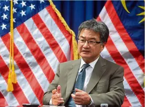  ??  ?? Tour of duty ends: Yun was posted here as US Ambassador to Malaysia in 2013.