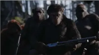  ?? TWENTIETH CENTURY FOX VIA AP ?? A scene from “War for the Planet of the Apes.”