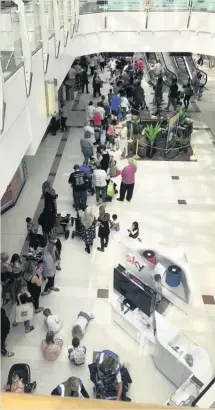  ??  ?? Turned away Families were left disappoint­ed at the Braehead store. Photo courtesy of Nicole Blair/Facebook