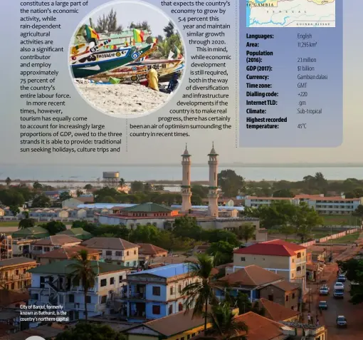  ??  ?? City of Banjul, formerly known as Bathurst, is the country’s northern capital