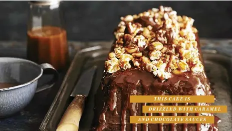  ?? PHOTO: CONTRBUTED ?? Caramel peanut popcorn cake, from Bake Your Cake and Eat it Too by Tamara Milstein-Newing.