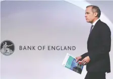  ?? JONATHAN BRADY/POOL VIA REUTERS ?? Bank of England governor Mark Carney says “it is less of a case of ‘so far so good’ than ‘so far, good enough.’”