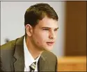  ?? Cloe Poisson / Associated Press ?? Nathan Carman speaks at a hearing in probate court on Aug. 7, 2018, in West Hartford.