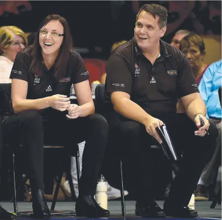  ??  ?? CLASS ACT: Fire coach Claudia Brassard and assistant Mark Wrobel have created a formidable team.