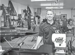  ?? DAVE KALLMANN / MILWAUKEE JOURNAL SENTINEL ?? Owner Augie Pabst III stands in his shop at Pabst Racing Services in Oconomowoc.