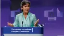  ??  ?? The framework would offer an 'alternativ­e model' to those operated by 'big tech platforms,' said Vestager