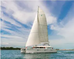  ??  ?? Primetime, a Lagoon 620 sailing cat, offers an onboard divemaster for charters in the Anambas Islands.