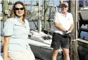  ??  ?? Penrose and James O’Loughin, another visually impaired sailor, are practicing for the Chicago regatta.