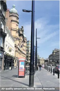  ??  ?? Air quality sensors on Neville Street, Newcastle