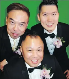  ??  ?? Jeffrey Cha, Walter Soo and Timothy Hsia co-chaired a gala that reportedly raised $650,000 to support S.U.C.C.E.S.S. agency programs.