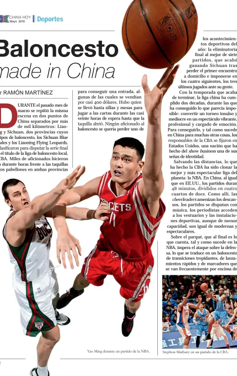  ??  ?? Yao Ming durante un partido de la NBA.