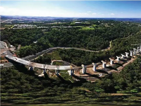  ??  ?? AMAZING FEAT: Nexus shared a photo of the Toowoomba Second Range Crossing viaduct.