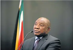  ??  ?? RESTORE ANC: SA President Cyril Ramaphosa must root out corruption