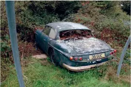  ??  ?? Glassfibre body of Jensen appears intact, but it would still be a daunting restoratio­n