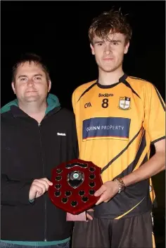  ??  ?? Kilrush captain Jack Nolan with Dean Goodison (People Newspapers).