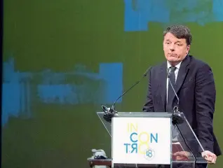  ??  ?? Renzi durante l’ultima edizione della Leopolda, nel novembre 2017