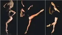  ??  ?? City Ballet’s Geoffrey Gonzalez has created a virtual ballet of four dance works, “The Dark Room Series.” Above: dancers Megan Jacobs, Chelsea Kuhn and Ariana Gonzalez.