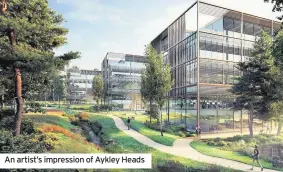  ??  ?? An artist’s impression of Aykley Heads