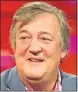  ??  ?? Comedian Stephen Fry was in Hollywood when the quake hit