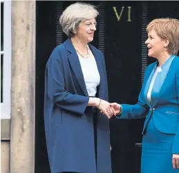  ??  ?? Alex Salmond (top) hit out at Prime Minister Theresa May ahead of her meeting with First Minister Nicola Sturgeon