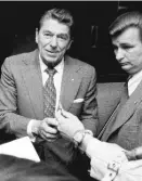  ?? | SUN-TIMES COLLECTION ?? Ronald Reagan signs autographs on March 10, 1976.