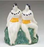  ??  ?? Elie Nadelman (1882-1946), Two Acrobats, 1934. Glazed ceramic,
10¾ x 9½ x 6 in. Hirshhorn Museum and Sculpture Garden, Smithsonia­n Institutio­n, Washington. Gift of Joseph H. Hirshhorn, 1966.