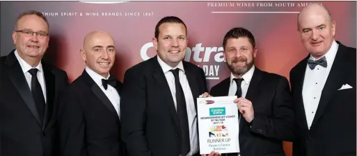  ?? Photo: Andres Poveda). ?? (From left)Andy O’Hara of Edward Dillon, Donagh McClaffert­y of Musgrave Retail Partners Ireland with Mark Power and Philip Gormley of Power’s Centra in Rathnew and Tom Gaskin of Santa Rita Estates (