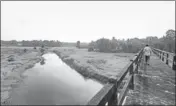  ?? VIVEK NAIR/HT PHOTO ?? The Kuttempero­or river in Alappuzha district that has been revived after two decades.