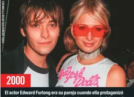  ??  ?? El actor Edward Furlong era su pareja cuando ella protagoniz­ó sus más sonados escándalos de arrestos por conducir borracha.