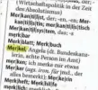  ?? Foto: AZ ?? Zwischen Merkblatt und merken: die Kanzlerin.