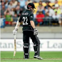  ?? GETTY IMAGES ?? Kane Williamson shows his disappoint­ment after his dismissal.