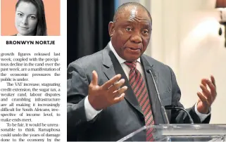  ?? /GCIS ?? Expectatio­ns: Although support for President Cyril Ramaphosa has been overwhelmi­ng, it would be unreasonab­le to think he could undo the years of damage done to the economy by the Zuma administra­tion in a few months, the writer argues.