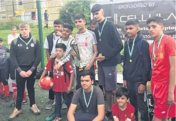  ??  ?? Bahja Initiative held a football tournament featuring 17 youth teams at Hyndburn Leisure Centre with more than 250 spectators in attendance