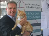  ??  ?? Argyll and Bute MP Brendan O’Hara meets Parsley the cat.