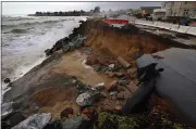  ?? ?? January’s atmospheri­c river storms battered much of West Cliff, causing major erosion and cliff failures. Most notably, this one between Woodrow Avenue and Columbia Street.