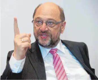  ?? FOTO: CHRISTIAN THIEL ?? Martin Schulz im Interview im Willy-Brandt-Haus in Berlin: „Am Ende werden wir vorn liegen.“