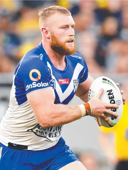  ?? Picture: Alix Sweeney ?? Clubs interested in Bulldogs prop Luke Thompson have been told he’s now off the market.