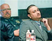  ?? [PHOTO BY JIM BECKEL, THE OKLAHOMAN] ?? Bert Franklin listens during his trial Monday at the Oklahoma County Courthouse in Oklahoma City.