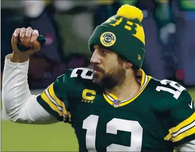  ?? MIKE ROEMER — THE ASSOCIATED PRESS ?? Green Bay Packers quarterbac­k Aaron Rodgers will have to get past Tampa Bay and Tom Brady to reach the Super Bowl.