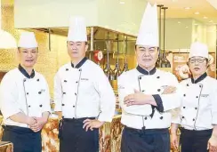  ??  ?? Korean guest chefs Lee Yong Taek, Lee Youn Chul, Byung Eok An, and Jeun Gi Nyeo