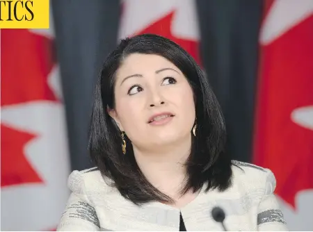  ?? SEAN KILPATRICK / THE CANADIAN PRESS ?? Democratic Institutio­ns Minister Maryam Monsef announced the creation of a parliament­ary committee to study alternate voting systems. The 10-member committee will consist of six Liberal MPs, three Conservati­ves and one New Democrat, drawing criticism...