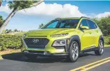  ??  ?? Hyundai’s Kona crossover took the top spot in segment in the latest J.D. Power Tech Experience study.